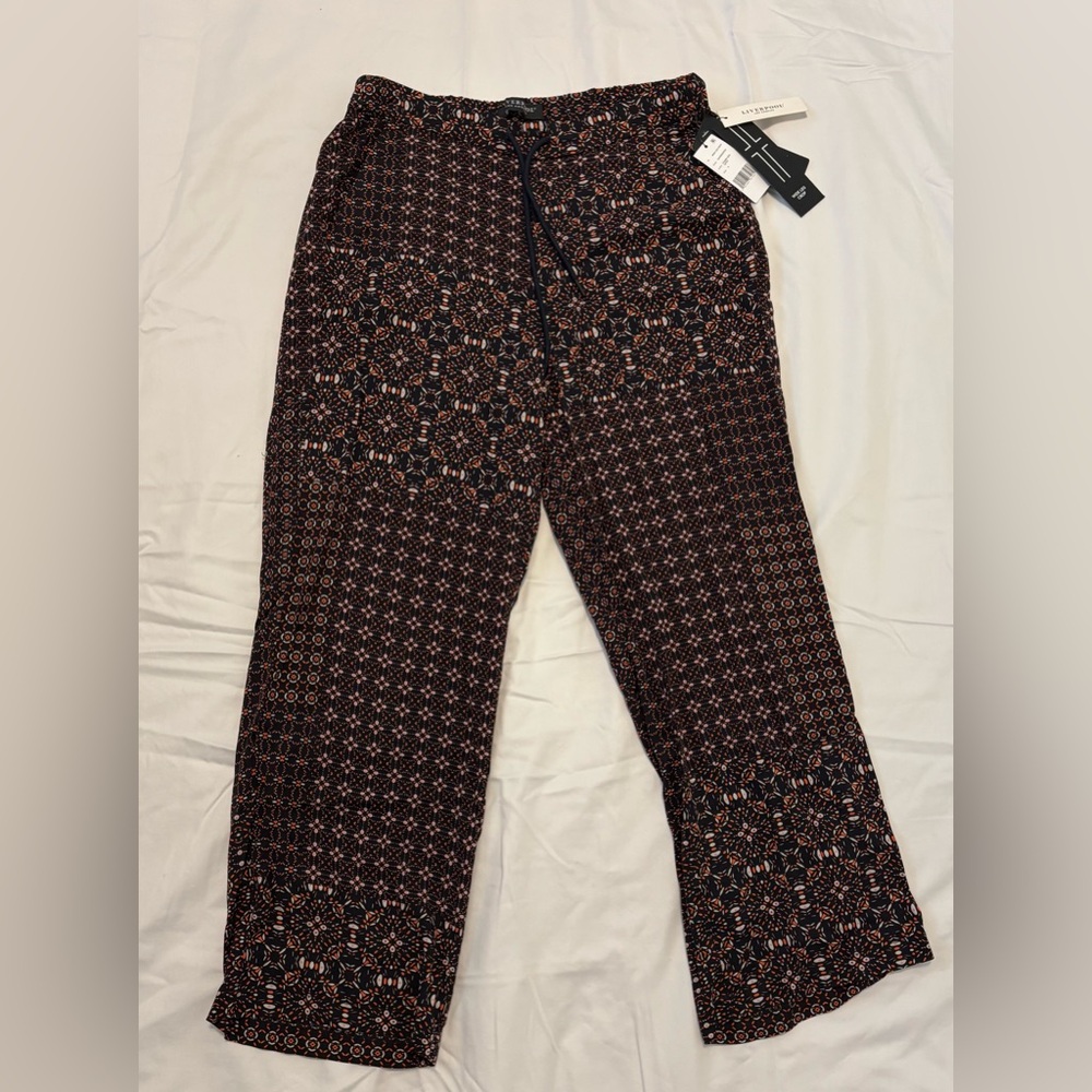 Liverpool Black and Red Wide Leg Jumpsuit